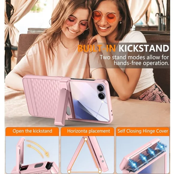 Pink Samsung Galaxy Z Flip 7 Case - MagSafe & Hinge Protection - NEW - Picture 4 of 5